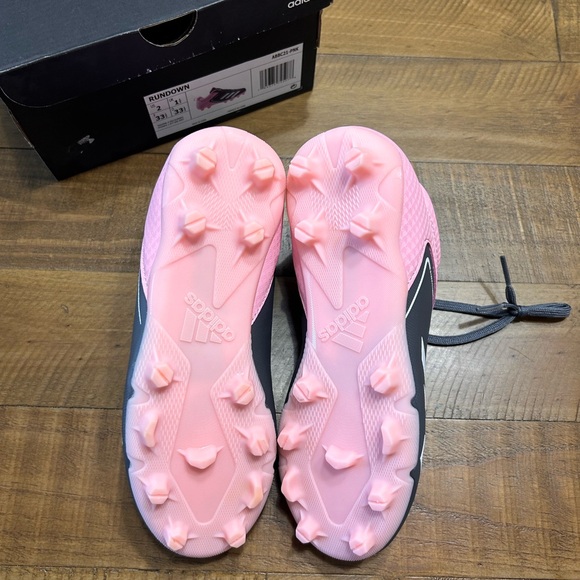 Adidas Rundown Girl’s Cleats, Size 2 - Picture 7 of 11